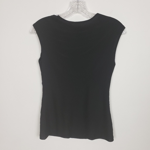 ANN TAYLOR | NWT black sequin sleeveless top - Picture 3 of 5
